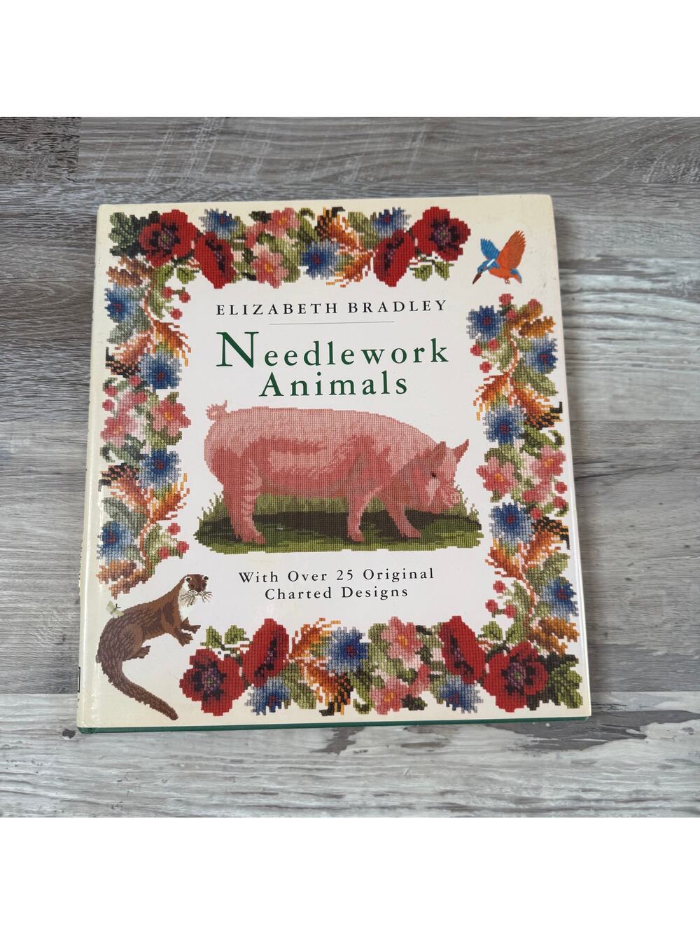 Vintage 90s Elizabeth Bradley Needlework Animals Book Cross Stitch Patterns